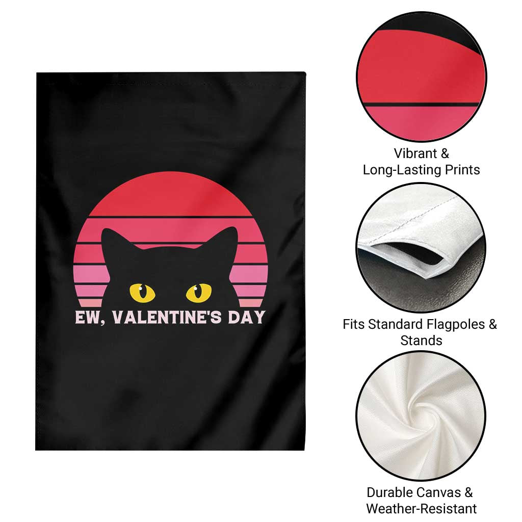 Funny Black Cat Anti Valentine Meme Garden Flag TS14 Print Your Wear