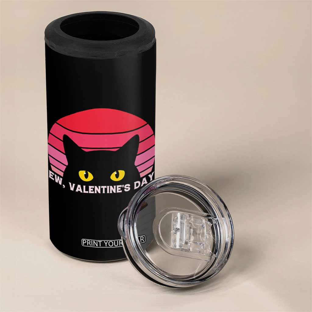 Funny Black Cat Anti Valentine Meme 4 in 1 Can Cooler Tumbler TS14 Print Your Wear