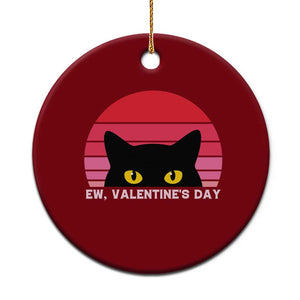 Funny Black Cat Anti Valentine Meme Ceramic Ornament TS14 1pc Red Print Your Wear