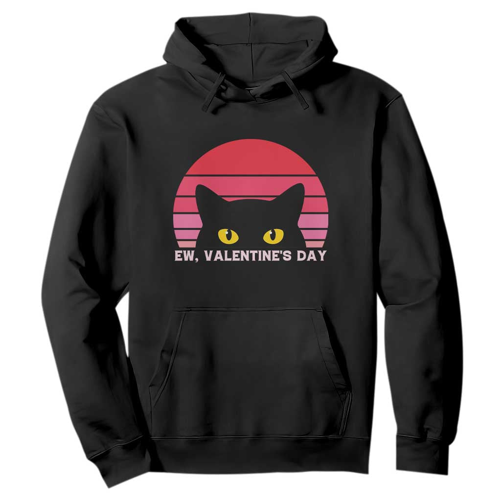 Funny Black Cat Anti Valentine Meme Hoodie TS14 Black Print Your Wear