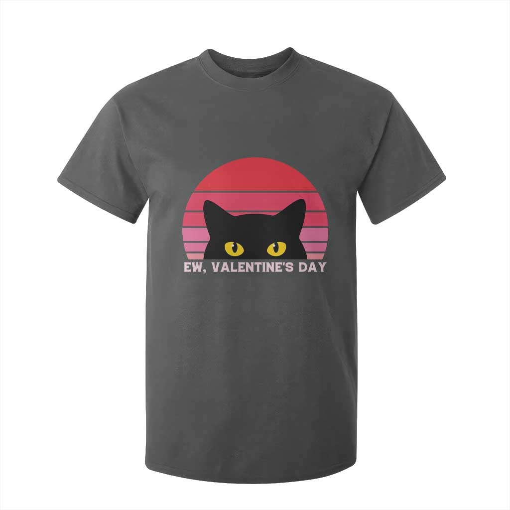 Funny Black Cat Anti Valentine Meme T Shirt For Kid TS14 Dark Heather Print Your Wear