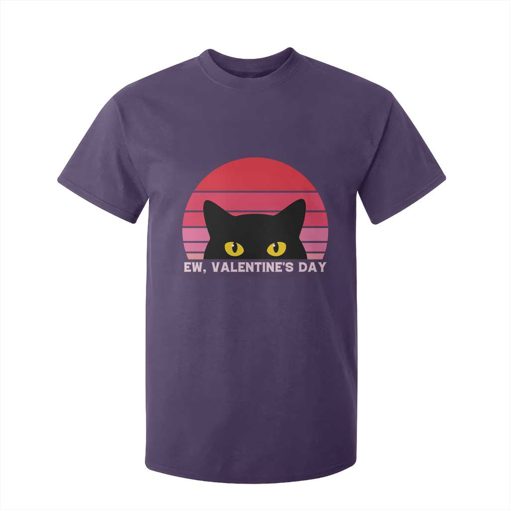 Funny Black Cat Anti Valentine Meme T Shirt For Kid TS14 Purple Print Your Wear