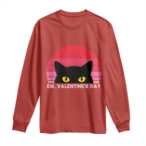 Funny Black Cat Anti Valentine Meme Long Sleeve Shirt TS14 Red Print Your Wear