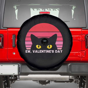 Funny Black Cat Anti Valentine Meme Spare Tire Cover TS14 Black Print Your Wear