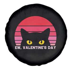 Funny Black Cat Anti Valentine Meme Spare Tire Cover TS14 Print Your Wear
