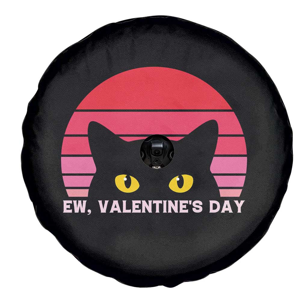 Funny Black Cat Anti Valentine Meme Spare Tire Cover TS14 Print Your Wear