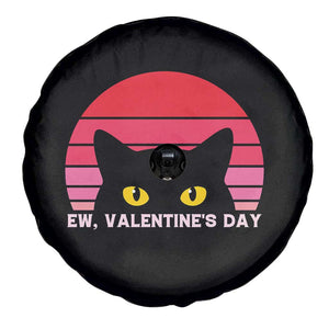 Funny Black Cat Anti Valentine Meme Spare Tire Cover TS14 Print Your Wear