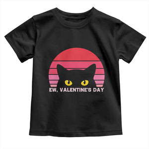 Funny Black Cat Anti Valentine Meme Toddler T Shirt TS14 Black Print Your Wear