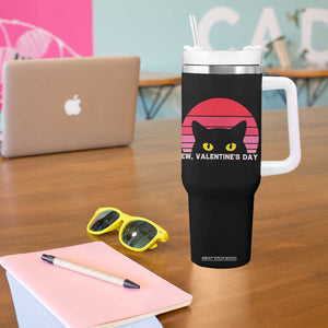 Funny Black Cat Anti Valentine Meme Tumbler With Handle TS14 Print Your Wear
