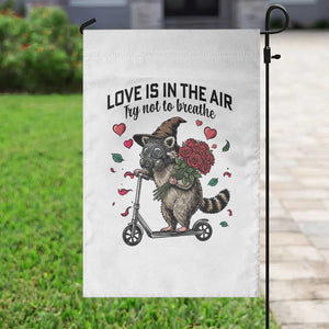 Funny Raccoon Scooter Anti Valentine Garden Flag Love Is In The Air Try Not To Breathe TS14 Print Your Wear