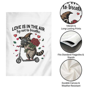 Funny Raccoon Scooter Anti Valentine Garden Flag Love Is In The Air Try Not To Breathe TS14 Print Your Wear