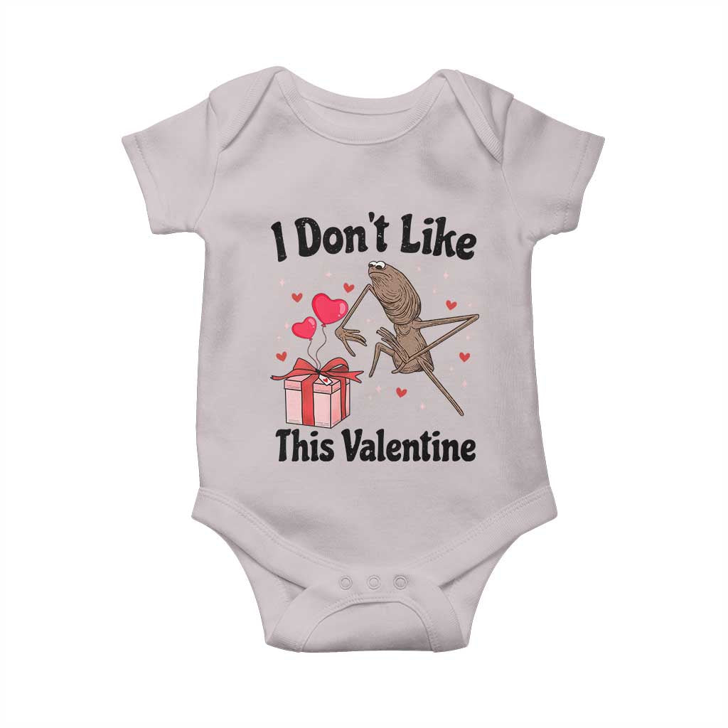 Marcus The Worm Meme Baby Onesie I Do Not Like This Valentine TS14 Ice Gray Print Your Wear