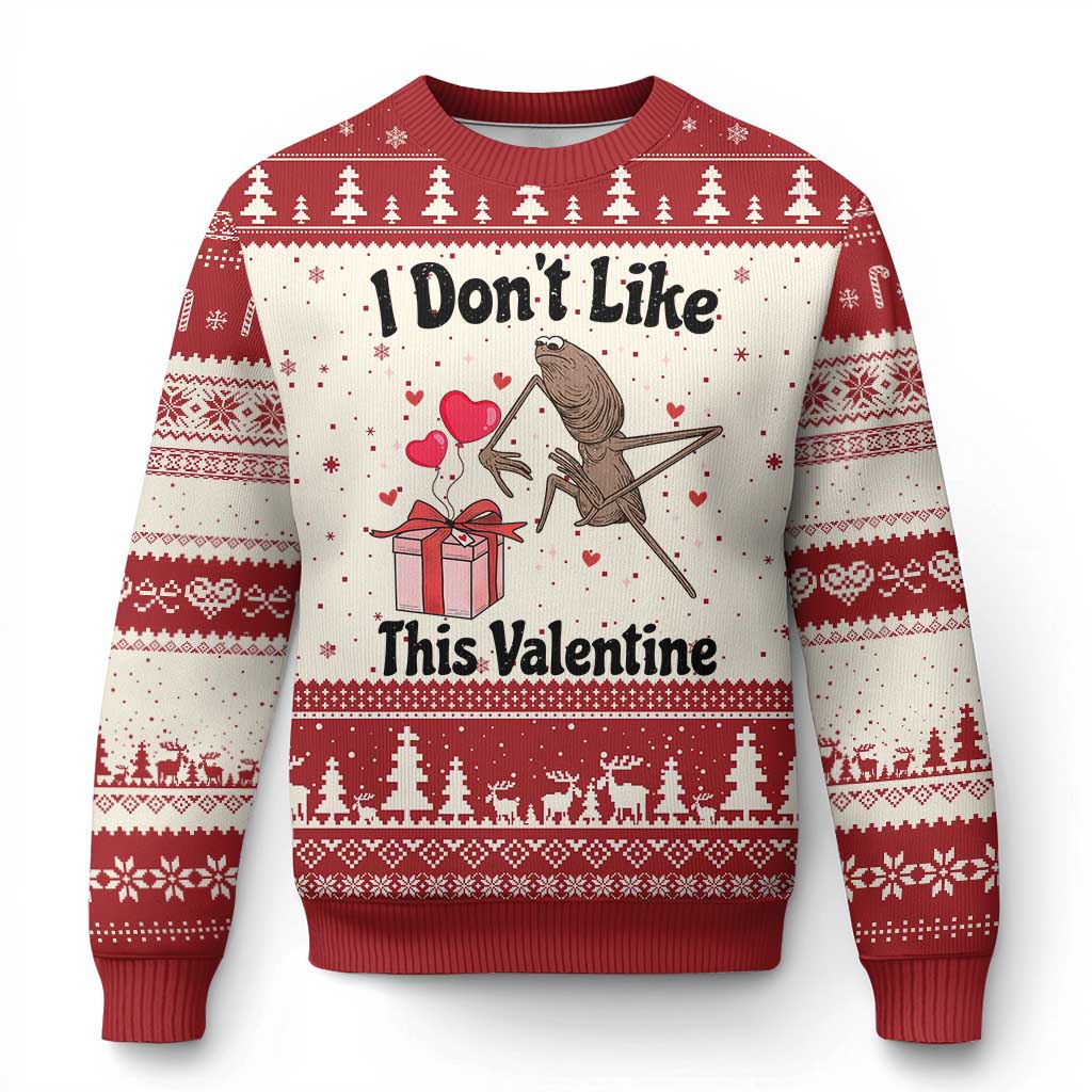 Marcus The Worm Meme Ugly Christmas Sweater I Do Not Like This Valentine TS14 Beige Red Print Your Wear