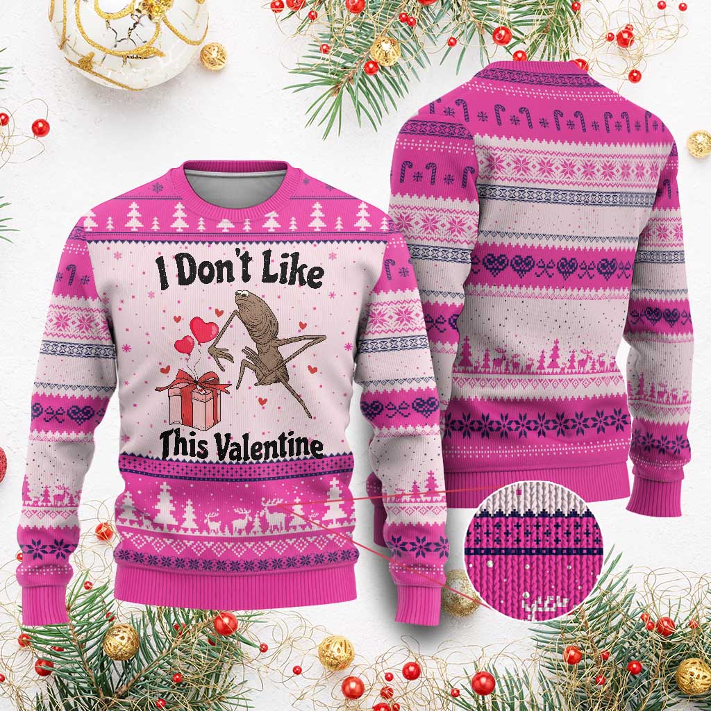 Marcus The Worm Meme Ugly Christmas Sweater I Do Not Like This Valentine TS14 Hot Pink Print Your Wear