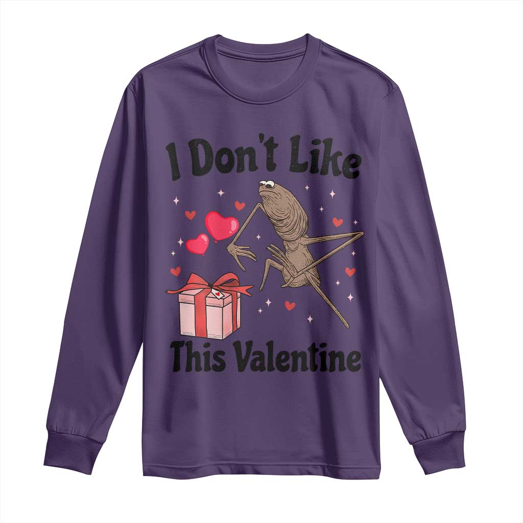 Marcus The Worm Meme Long Sleeve Shirt I Do Not Like This Valentine TS14 Purple Print Your Wear