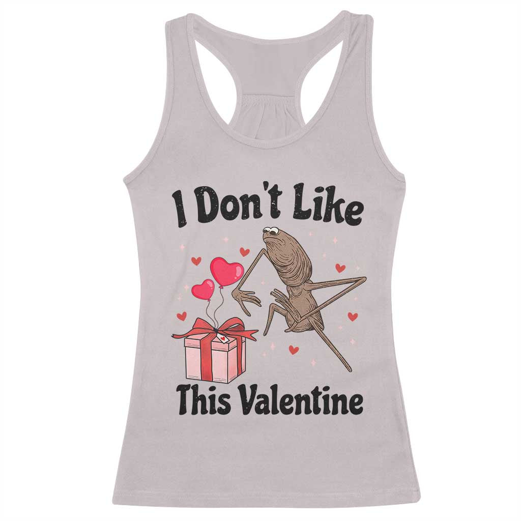 Marcus The Worm Meme Racerback Tank Top I Do Not Like This Valentine TS14 Ice Gray Print Your Wear