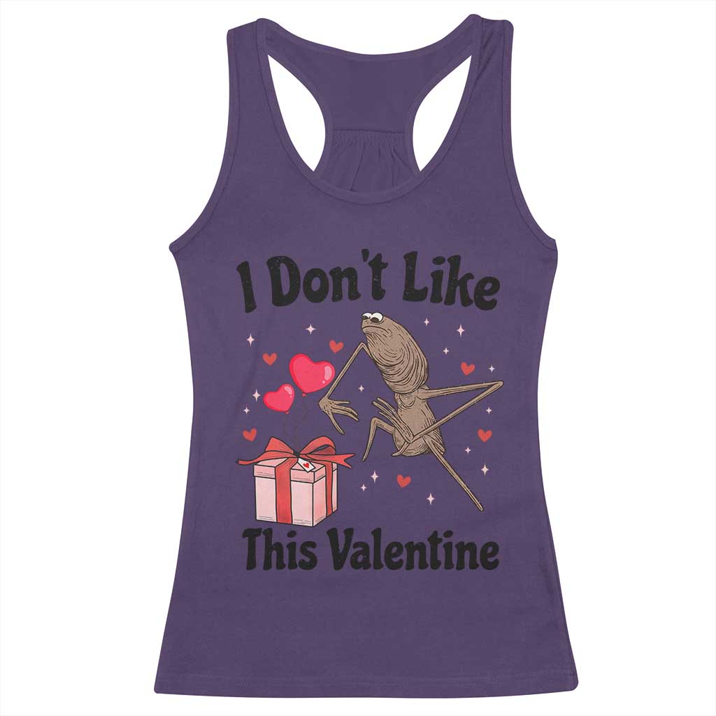 Marcus The Worm Meme Racerback Tank Top I Do Not Like This Valentine TS14 Purple Print Your Wear