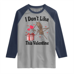 Marcus The Worm Meme Raglan Shirt I Do Not Like This Valentine TS14 Sport Gray Navy Print Your Wear