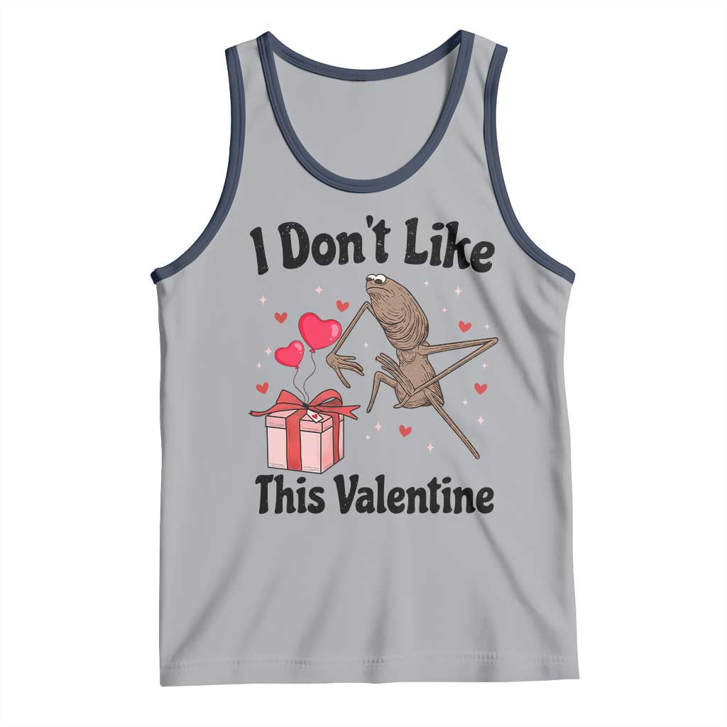 Marcus The Worm Meme Tank Top I Do Not Like This Valentine TS14 Athletic Heather Navy Print Your Wear