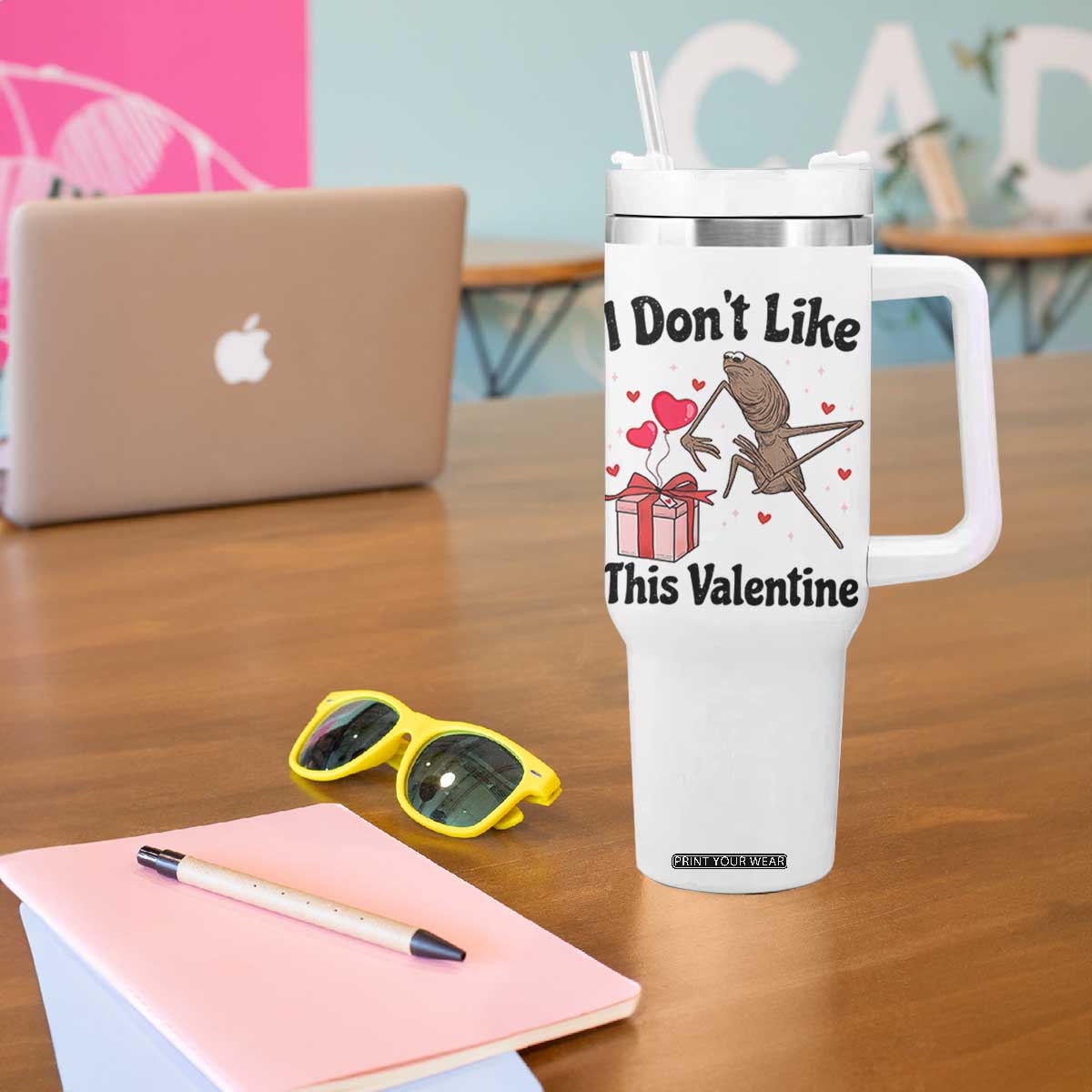 Marcus The Worm Meme Tumbler With Handle I Do Not Like This Valentine TS14 Print Your Wear