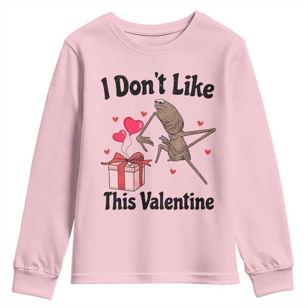 Marcus The Worm Meme Youth Sweatshirt I Do Not Like This Valentine TS14 Light Pink Print Your Wear