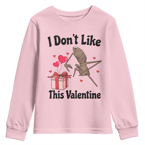 Marcus The Worm Meme Youth Sweatshirt I Do Not Like This Valentine TS14 Light Pink Print Your Wear