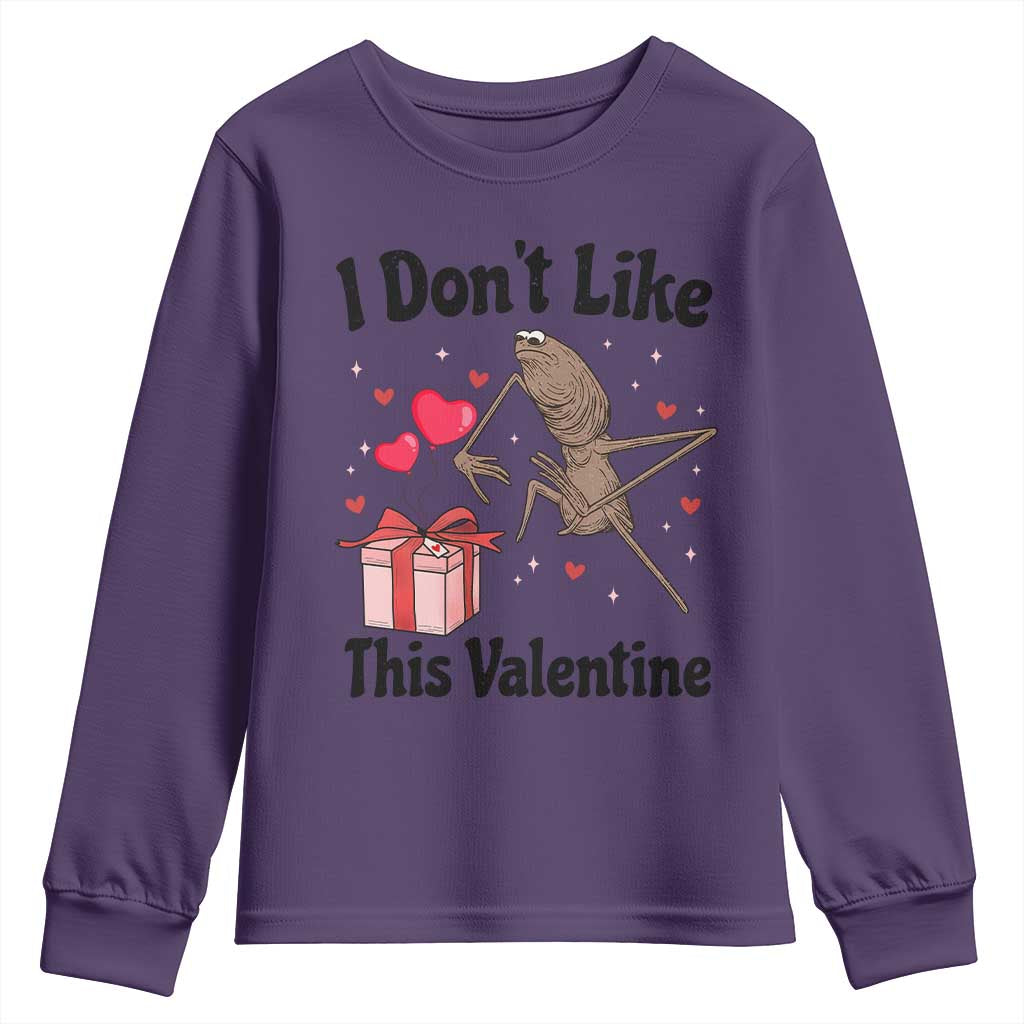 Marcus The Worm Meme Youth Sweatshirt I Do Not Like This Valentine TS14 Purple Print Your Wear