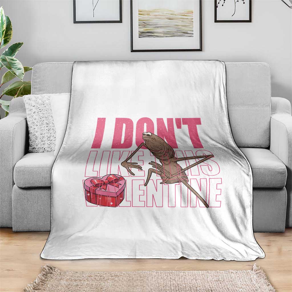 Marcus The Worm Funny Valentine Meme Throw Blanket I Don't Like This Valentine TS14 Print Your Wear