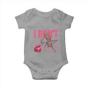 Marcus The Worm Funny Valentine Meme Baby Onesie I Don't Like This Valentine TS14 Sport Gray Print Your Wear
