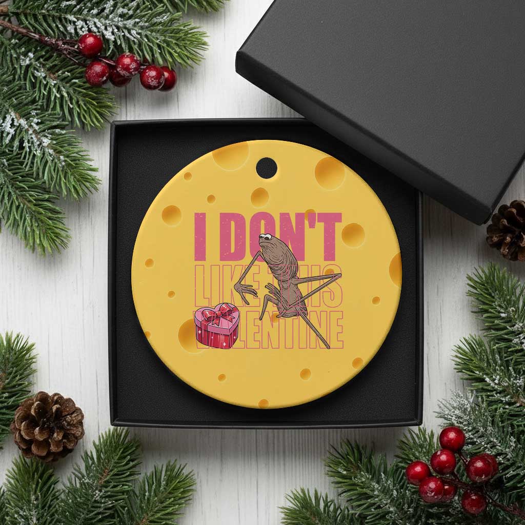 Marcus The Worm Funny Valentine Meme Ceramic Ornament I Don't Like This Valentine TS14 1pc Yellow Cheese Print Your Wear