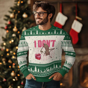 Marcus The Worm Funny Valentine Meme Ugly Christmas Sweater I Don't Like This Valentine TS14 Beige Green Print Your Wear