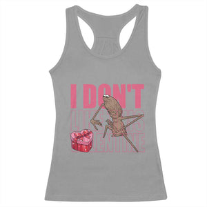 Marcus The Worm Funny Valentine Meme Racerback Tank Top I Don't Like This Valentine TS14 Sport Gray Print Your Wear