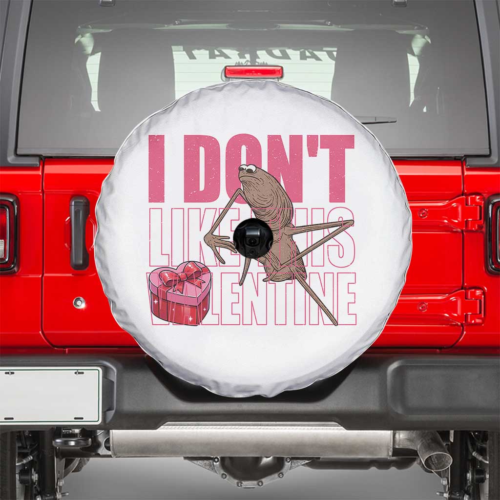 Marcus The Worm Funny Valentine Meme Spare Tire Cover I Don't Like This Valentine TS14 White Print Your Wear
