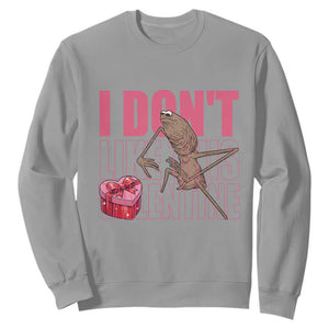 Marcus The Worm Funny Valentine Meme Sweatshirt I Don't Like This Valentine TS14 Sport Gray Print Your Wear
