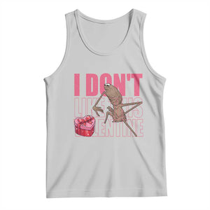 Marcus The Worm Funny Valentine Meme Tank Top I Don't Like This Valentine TS14 Ash Print Your Wear