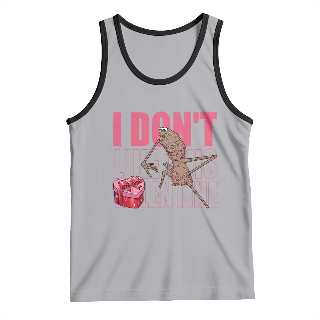 Marcus The Worm Funny Valentine Meme Tank Top I Don't Like This Valentine TS14 Athletic Heather Black Print Your Wear
