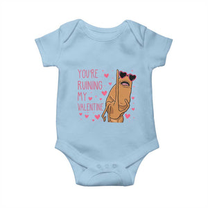 Marcus The Worm Meme Baby Onesie Funny Anti Valentines Day TS14 Light Blue Print Your Wear
