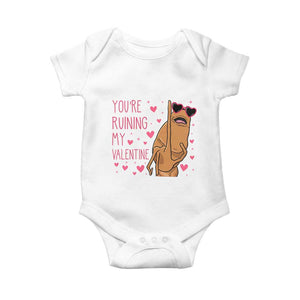 Marcus The Worm Meme Baby Onesie Funny Anti Valentines Day TS14 White Print Your Wear