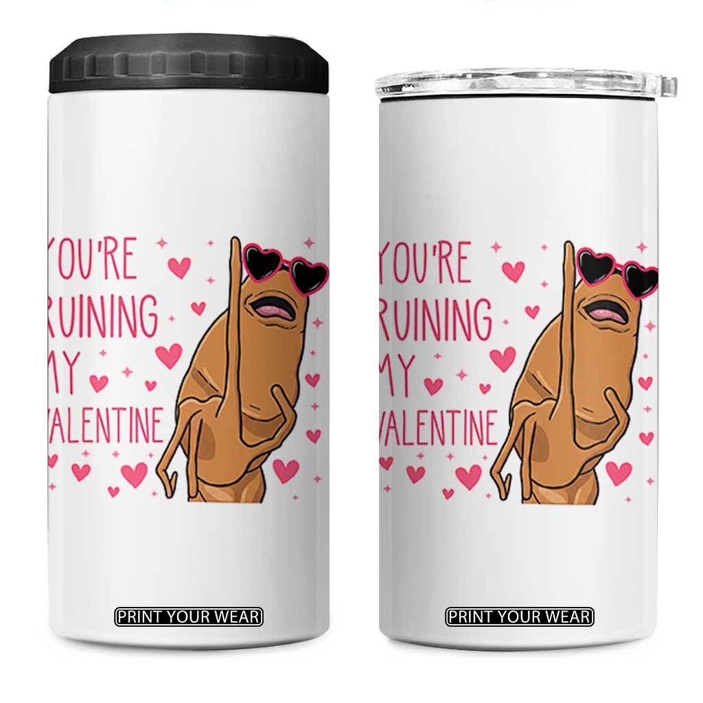Marcus The Worm Meme 4 in 1 Can Cooler Tumbler Funny Anti Valentines Day TS14 One Size: 16 oz White Print Your Wear