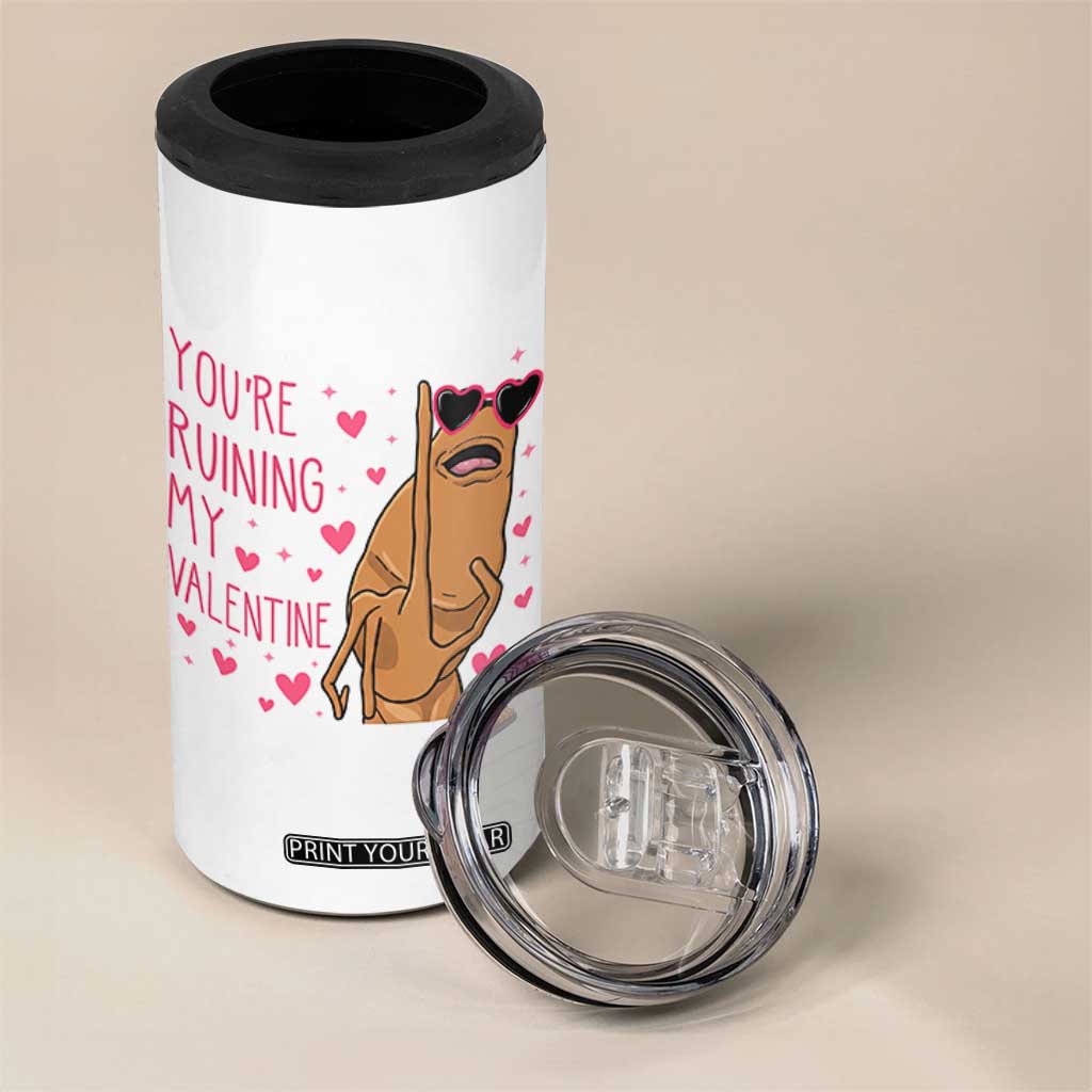 Marcus The Worm Meme 4 in 1 Can Cooler Tumbler Funny Anti Valentines Day TS14 Print Your Wear