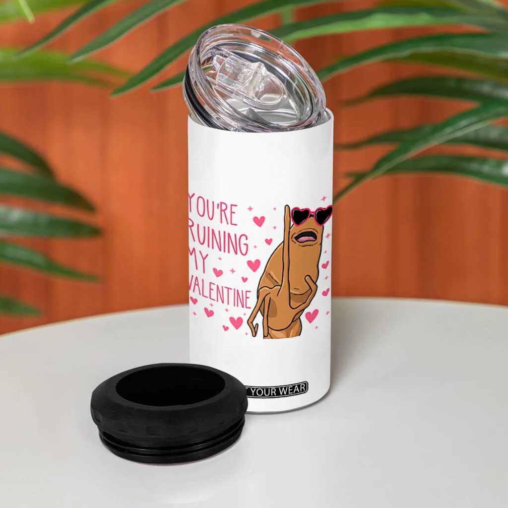 Marcus The Worm Meme 4 in 1 Can Cooler Tumbler Funny Anti Valentines Day TS14 Print Your Wear
