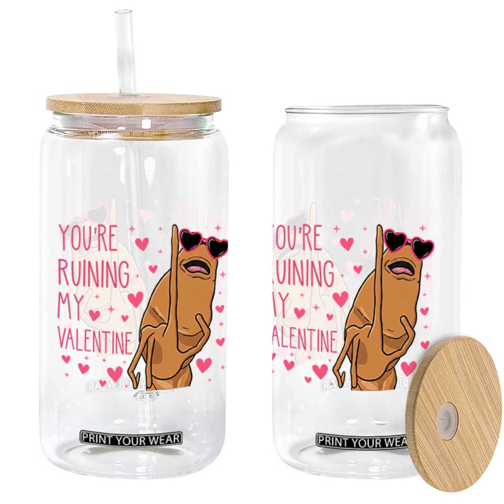 Marcus The Worm Meme Glass Can Funny Anti Valentines Day TS14 Print Your Wear