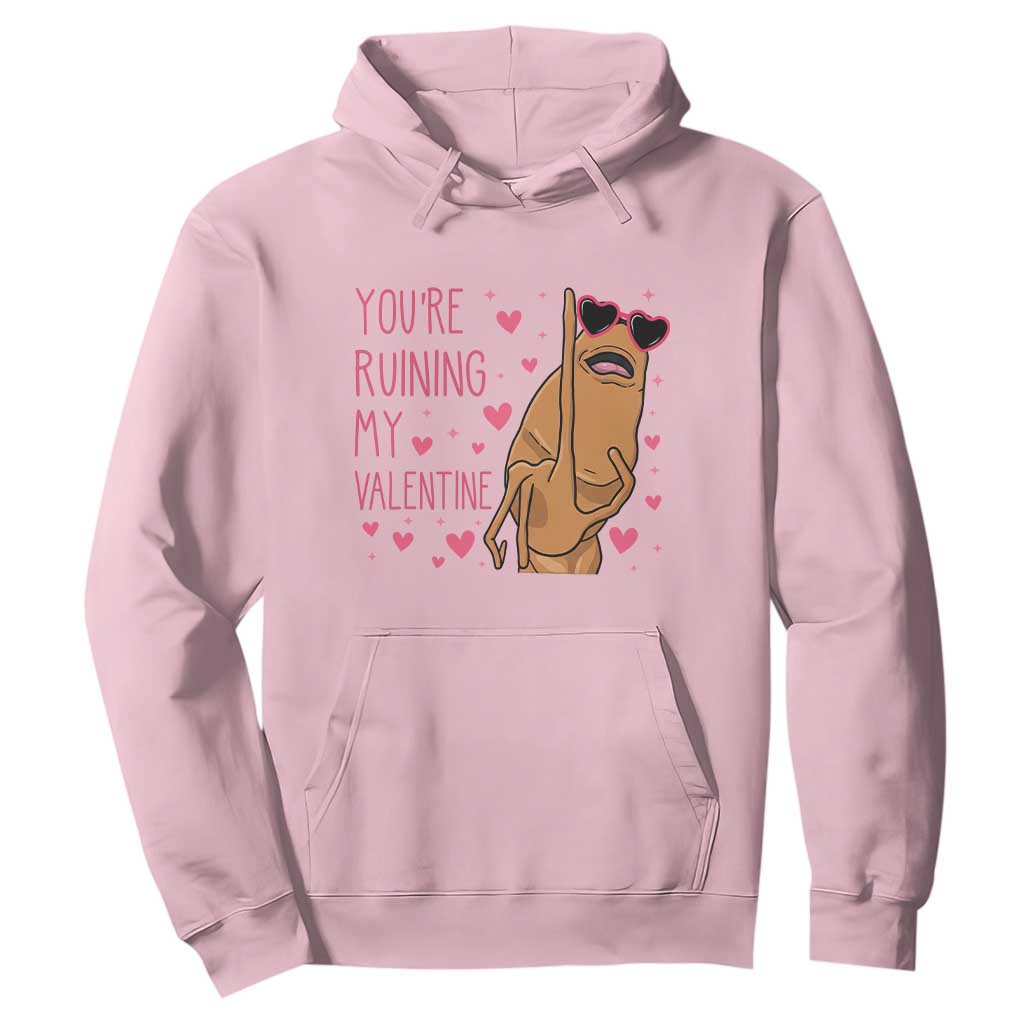 Marcus The Worm Meme Hoodie Funny Anti Valentines Day TS14 Light Pink Print Your Wear
