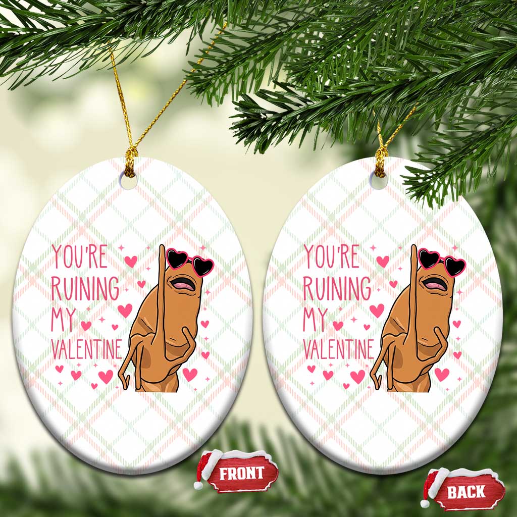 Marcus The Worm Meme Ceramic Ornament Funny Anti Valentines Day TS14 Print Your Wear
