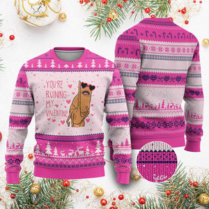 Marcus The Worm Meme Ugly Christmas Sweater Funny Anti Valentines Day TS14 Hot Pink Print Your Wear