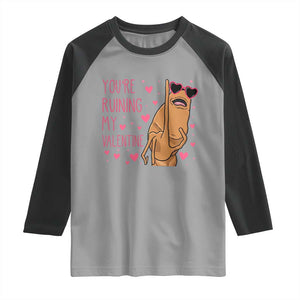 Marcus The Worm Meme Raglan Shirt Funny Anti Valentines Day TS14 Sport Gray Black Print Your Wear