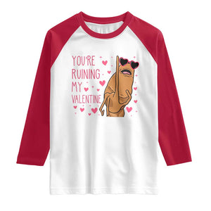 Marcus The Worm Meme Raglan Shirt Funny Anti Valentines Day TS14 White Red Print Your Wear