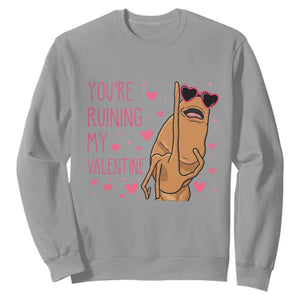 Marcus The Worm Meme Sweatshirt Funny Anti Valentines Day TS14 Sport Gray Print Your Wear