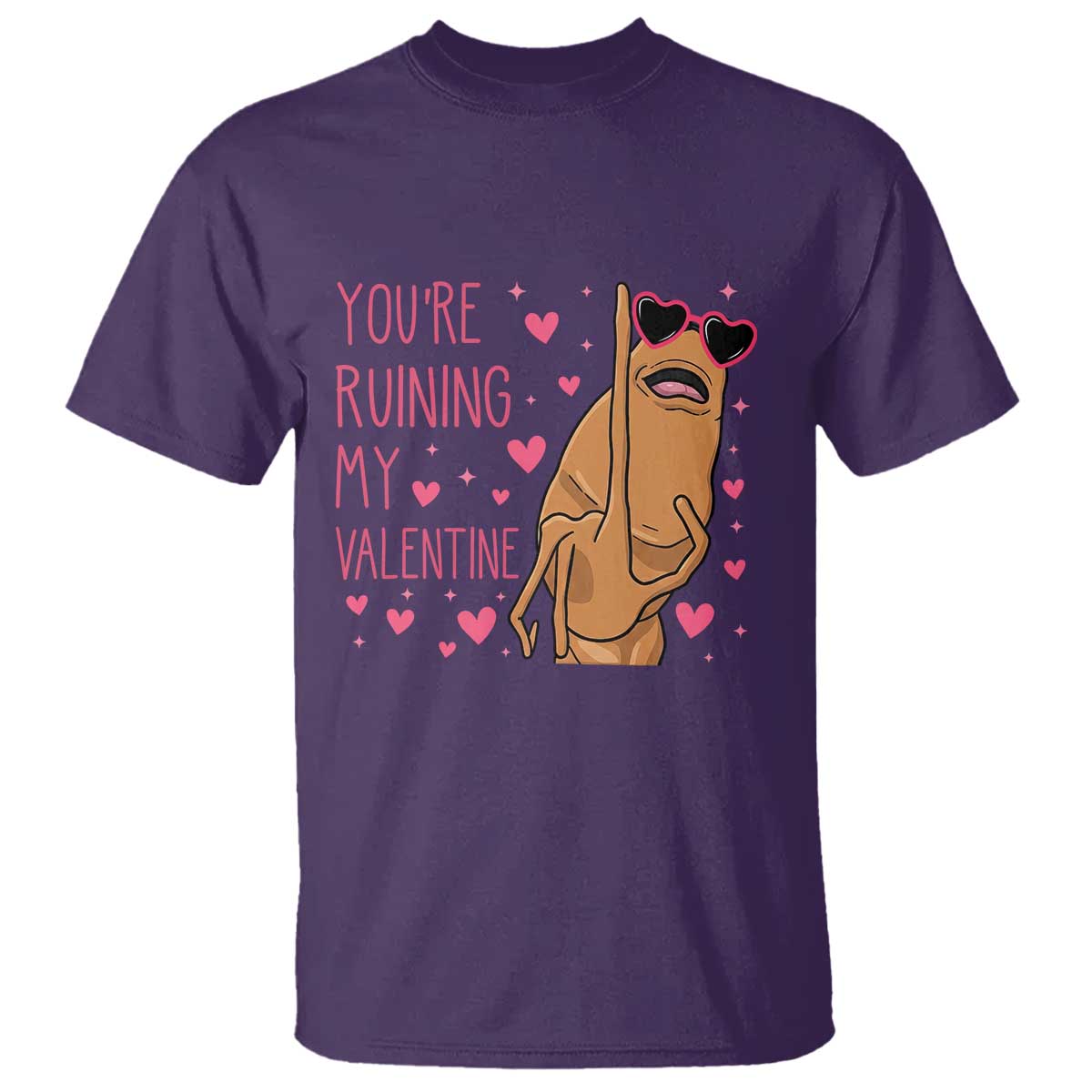 Marcus The Worm Meme T Shirt Funny Anti Valentines Day TS14 Purple Print Your Wear