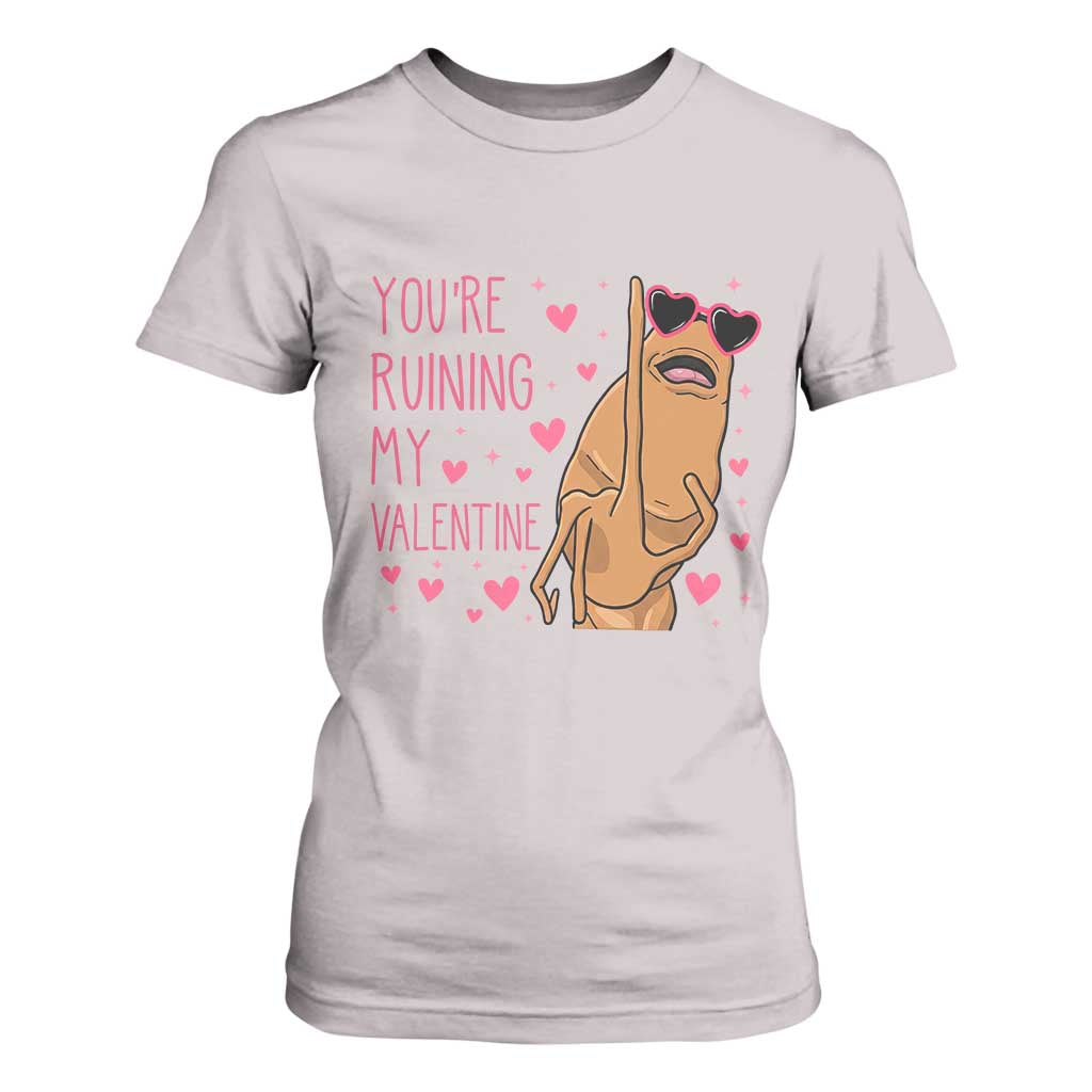 Marcus The Worm Meme T Shirt For Women Funny Anti Valentines Day TS14 Ice Gray Print Your Wear
